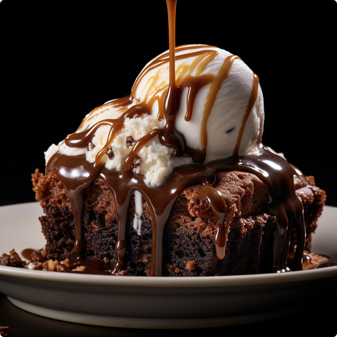 Brownie with Vanilla Ice Cream Sizzler